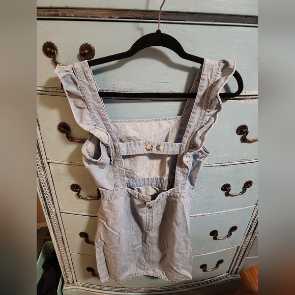 Forever 21 Denim Ruffle Dress Size M - Picture 2 of 3